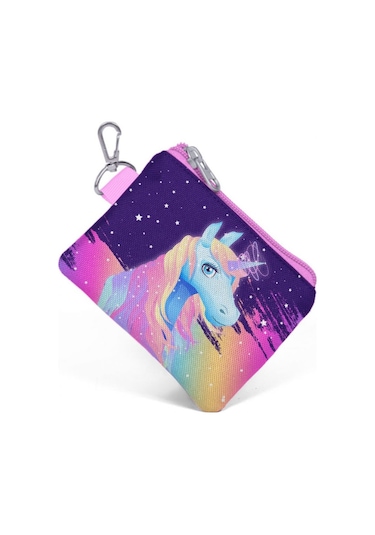 Coral High Renkli Unicorn Kız Çocuk Bozuk Para Çantası