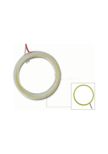 Beyaz-100mm-2pcs Gündüz Çalışan Led Far Lambası Cob Melek Gözler Led Araba Halo Halka Işıklar Drl 12v 60mm 70mm