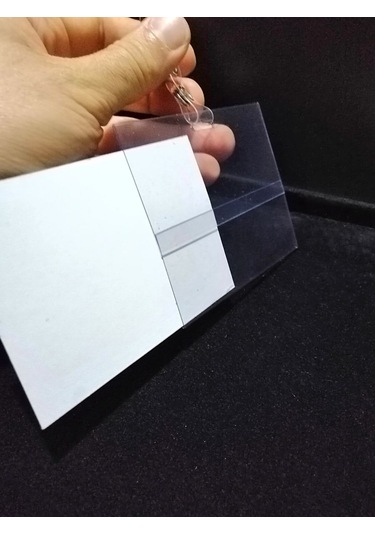 Şeffaf Etiket Pvc Mandallı Yaka Kartı İsimlik 10x7 Cm Şeffaf Yaka Kartı Kılıfı