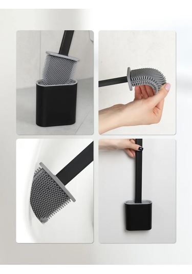 Bauheım Ev İçin Silikon Yer Tuvalet Fırçaları 447030030 Siyah