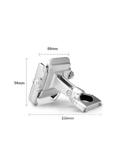 Motosiklet Gidon Alüminyum Alaşımlı Telefon Braketi, 4-6 İnç Cihaz İçin Uygun Siyah Siyah