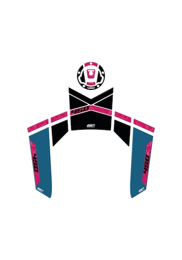 GP Kompozit CF Moto 450 MT 2024 Uyumlu Tank Pad Mavi