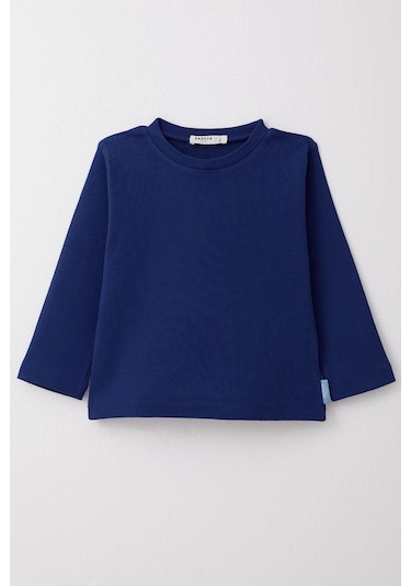 Breeze Erkek Çocuk Uzun Kollu Tişört Basic 1-4 Yaş, Saks Mavisi Saks
