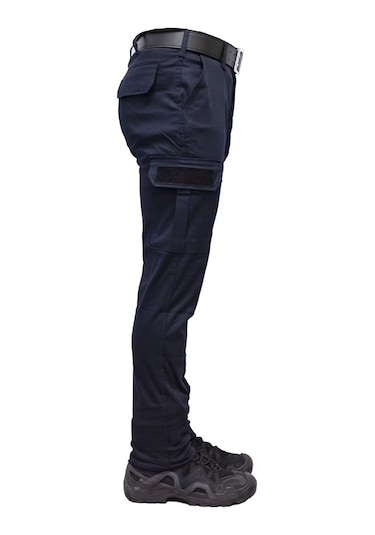 Lacivert Likralı Outdoor Gabardin Kargo Pantolon