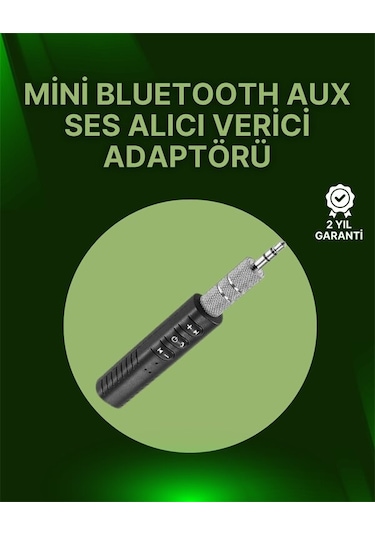 Bluetooth 4.1 Ses Alıcısı 3.5mm Girişli Hoparlör & Kulaklıklar İçin Kablosuz Dönüştür