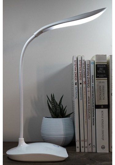 Markafox Masa Lambası Akrobatik 3 Kademeli 18 Ledli Dokunmatik Ders Çalışma Pc Beyaz Işık Gece Lambası Çok Renkli