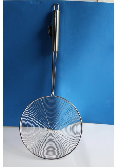 Çelik Yağ Kevgiri 18cm 76109 Gümüş