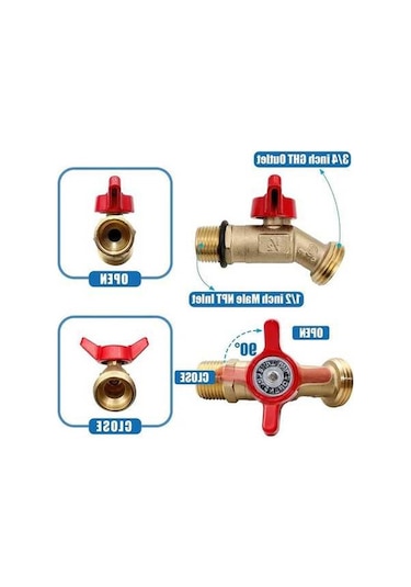 Ulzyvf Xhhdqes 275-330 Galon Ibc Tank Adaptörü, Ibc Tote Parçaları, S60 X 6 Kaba Diş+, Bahçe Hortumu Vana Musluk