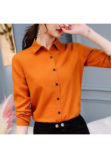 Kahve İlkbahar Ve Yaz Kadın Gömlek İnce Çok Yönlü Büyük Metre Dip Moda Günlük Uzun Kollu Gömlek Kahve Kahve İlkbahar Ve Yaz Kadın Gömlek İnce Çok Yönlü Büyük Metre Dip Moda Günlük Uzun Kollu Gömlek Kahve