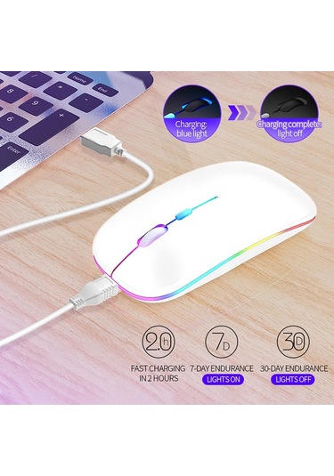 Kablosuz Bluetooth Fare Kablosuz Fare Şarj Edilebilir Ergonomik Fare