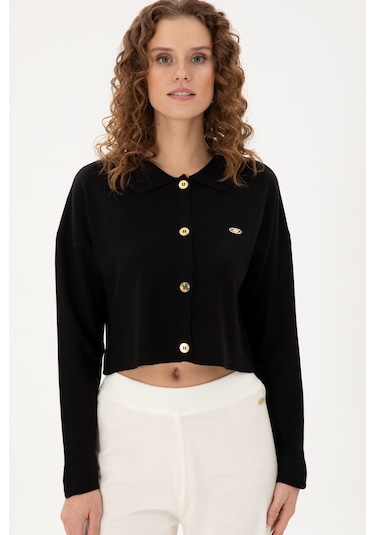 U.s. Polo Assn. Kadın Siyah Hırka Triko 50297152-vr046 Siyah