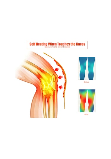 Yuntech01 Kışlık Unisex Dizlik - Kalın Polar Astarlı, Eklem Koruma, Esnek Ve Rahat, Koşu Ve Spor İçin, Siyah Siyah