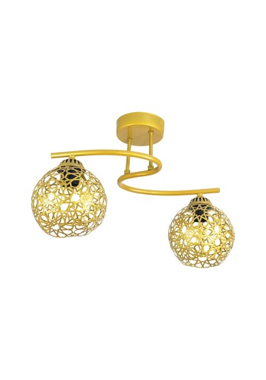 Plafonyer Modern S Model Selçuklu Motif Gold Avize