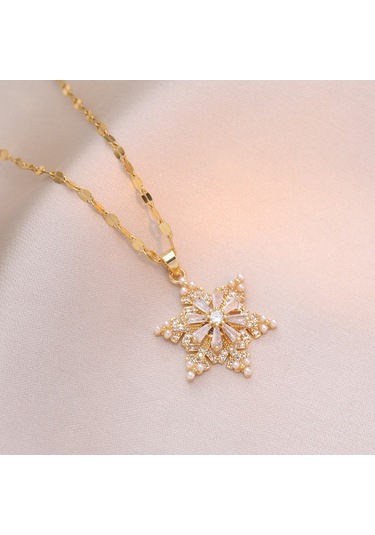 Bayan Kolye: Moda Estetiği Titanyum Çelik Kolye No.52 Çok REnkli