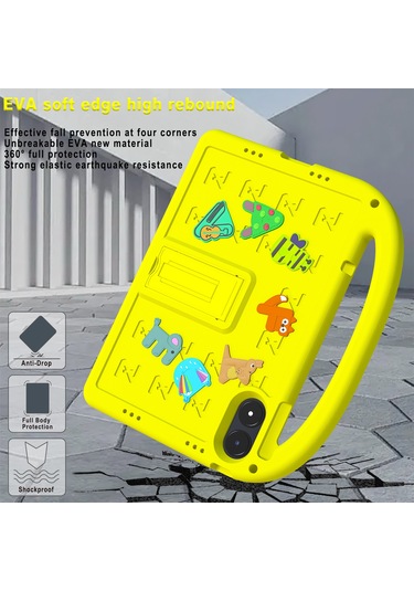 Xiaomi Poco Pad/redmi Pad Pro Kickstand Eva + Pc Kılıfı Omuz Askılı Tablet Kılıfı - Sarı Tablet Kılıfı