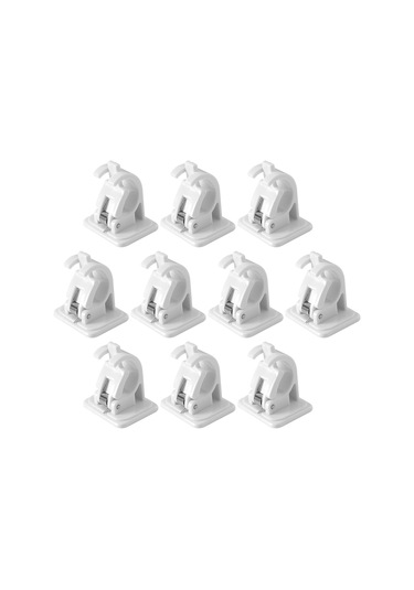 Lemestar 10 Adet Abs Malzeme Balıkçılık Kamışı Tutucu, Beyaz Renkli Özellikli Kayış Kilit Kalkanı Vidalama İçerir