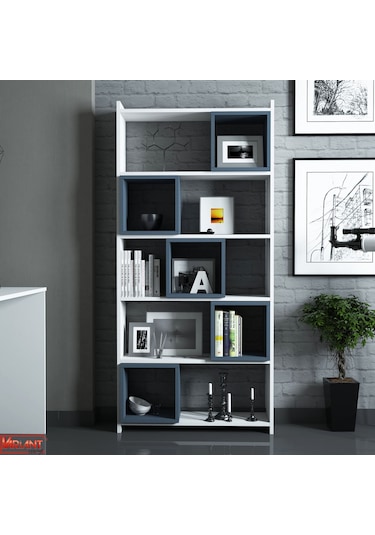 Variant Variant Box Kitaplık - Beyaz / Mavi