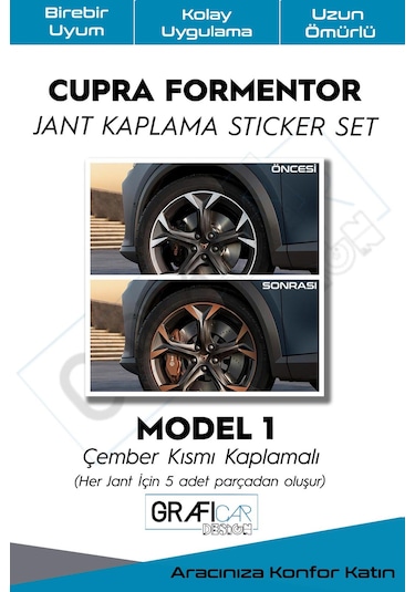 Cupra Formentor Jant Kaplama Sticker / Model 1