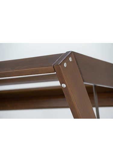 Holox Ladin Ahşap Salıncak Dış Mekan Bahçe, Teras Salıncağı -krem Krem