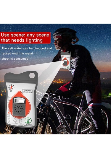 Neevoyu Tuzlu Suyla Çalışan 10 Saat Işık Veren Taşınabilir Acil Durum Lambası - Kamp & Doğa Yürüyüşü İçin Gri