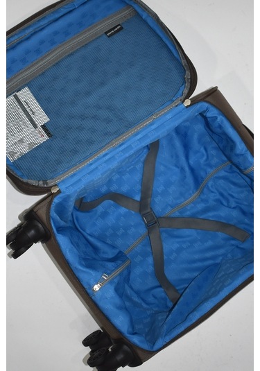 Pierre Cardin Ultra Light Hafif Lüx Kumaş Kabin Boy Valiz Kahverengi Pc4200 Kahverengi
