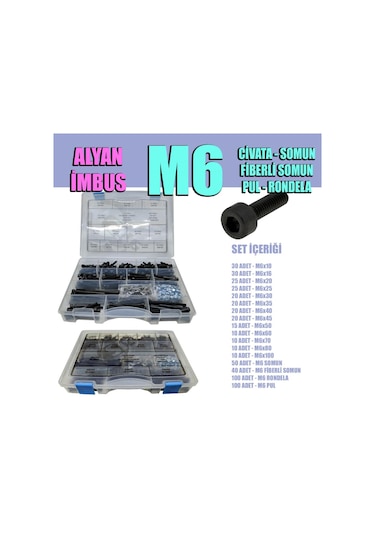 535 Parça M6 Imbus Set