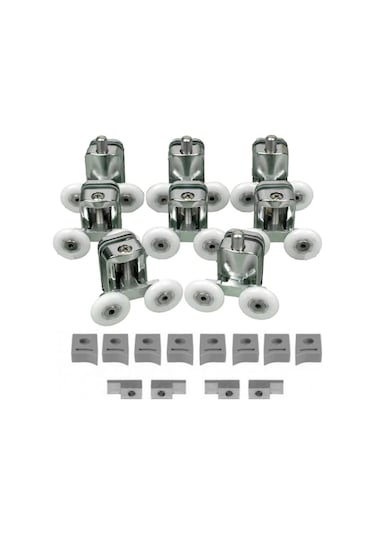 Venita Metal Gövdeli Duşakabin Cam Kabin Tekerleği Takım 24 Mm Krom