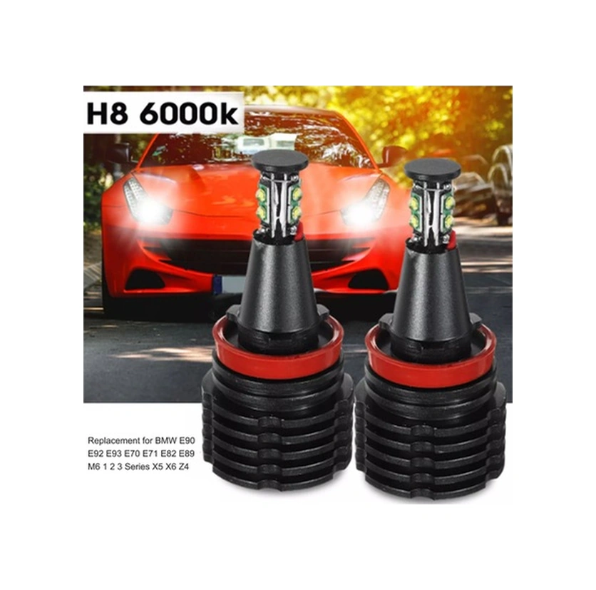 Fortunelane 80w Led Melek Gözü Halkası Bmw E90 E92 E93 E70 E71 E82 E89 M6 1 2 3 Serisi X5 X6 Z4 İçin Su Geçirmez Beyaz Parlaklık Beyaz