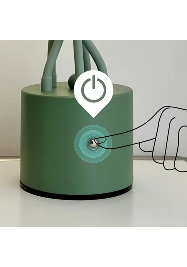 Besthome1 Yeşil Dıy Hortum Şekilli Orkide Masa Lambası Yatak Odası Okuma Aydınlatması Yeşil