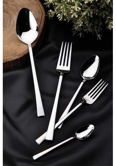 Tercan Okyanus 30 Parça Çatal Kaşık Takımı, Kaşık Çatal Seti