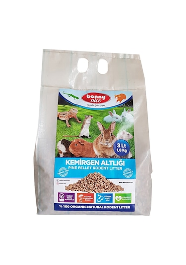 Bonny Nice Organik Çam Pelet Ginepig Altlığı 1.8 Kg 3 L