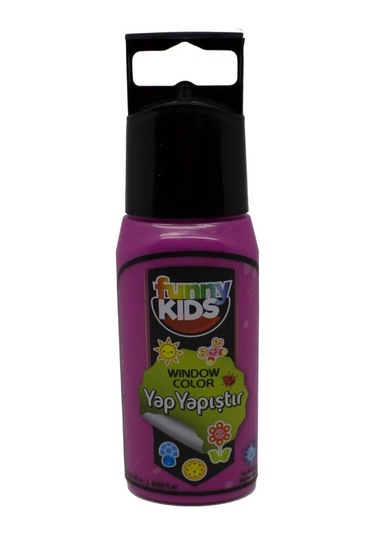 Funny Kids Yap Yapıştır Cam Boyası 60cc - 7506 Fuşya