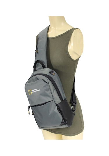 M 1005 Mega Bag Unisex Göğüs Çapraz Çanta, Body Bag Gri