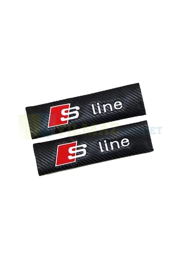 Audi S Line Logo Arma Emniyet Kemer Pedi Nakış Karbon 2 Adet