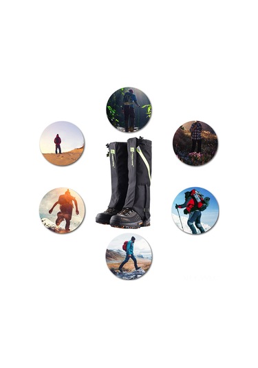 Geeksen Yetişkinler İçin Kırmızı Çift Katlı Su Geçirmez Kayak Bot Koruması, Nylon Outdoor Yürüyüş Bilek Ve Diz Koruyucu Kırmızı