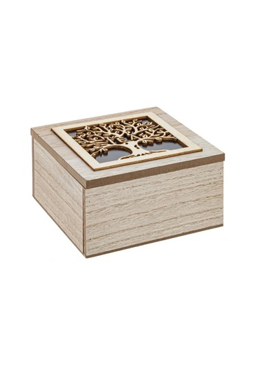 Decor Point Kapaklı Çay Poşeti Kutusu 14x7,5x14 Cm 271423305 Bej