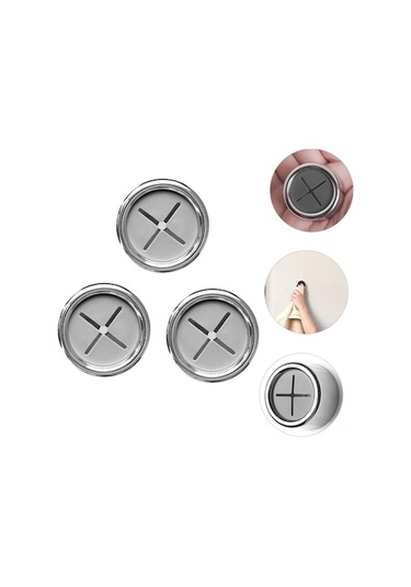 Besthome1 3'lü Yapışkan Banyo Havlu Askısı - Abs, Nefes Alabilir Silikon Kıskaç, Çift Sabitleme Gümüş Gümüş