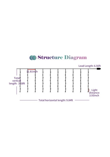 Symbee Usb Şarjlı Kumanda Kontrollü 8 Modlu 100 Led Perde Işığı - 3x1m İç/ Dış Mekan Dekorasyon Işığı Parlaklık Ayarlanabilir Diğer