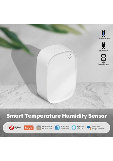 Shineyee Tuya Zigbee Akıllı Ev Sıcaklık Ve Nem Sensörü, Uzaktan Kontrol Ve Veri İzleme Özellikli