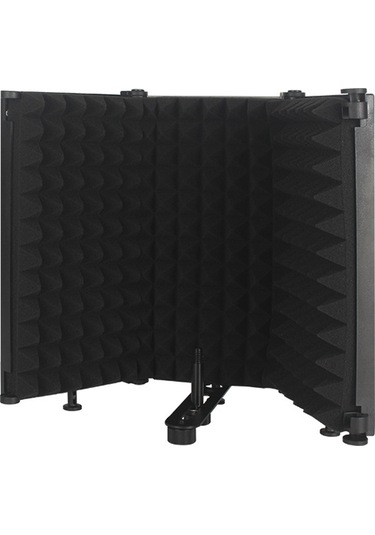 Hfambition Mikrofon Gürültü Engeli 3 Kapaklı Akustik Absorbör - Kayıt Ve Canlı Yayın Ses Kalitesi Artırıcı Spreyli Koruyucu 10"