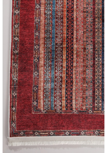 Blghome Renkli Modern Halı Dekoratif Kilim Kırmızı