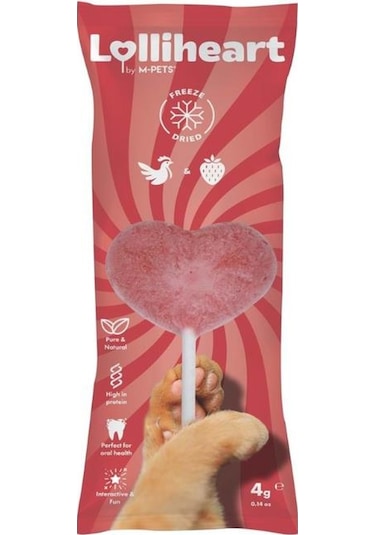 M-pets Lolliheart Çilekli Kedi Ödülü 4 Gr X 15