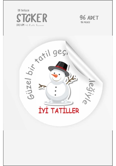 İyi tatiller Öğretmen Motivasyon Etiketi 3x3 cm 96 adet