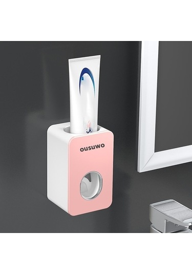 Flybuy Tembel Sıkma Rafı Rafı Pembe Pembe Otomatik Macunu Macunu Macunu Fırçası Eseri Duvar Diş Diş Diş Diş Delme Bosphorusboutique Askısı Ah Mv Pembe