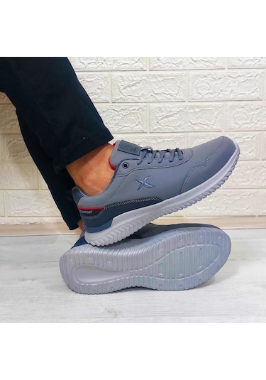 Kinetix Olego Pu Gri Comfort Atom Taban Rahat Spor Ayakkabı Gri