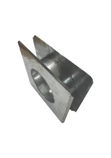 Konteyner Soba Boru Çıkış Zıvanası Kare İzocamsız 13cm 20x20