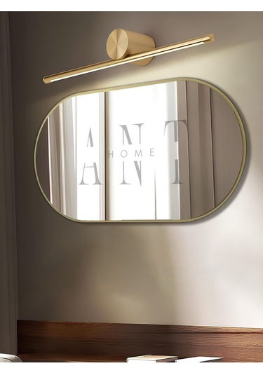 Model Alfa Dekoratif Ayna Duvar Aynası Konsol Aynası Mdf Elips Ayna 90 X 50 Gold