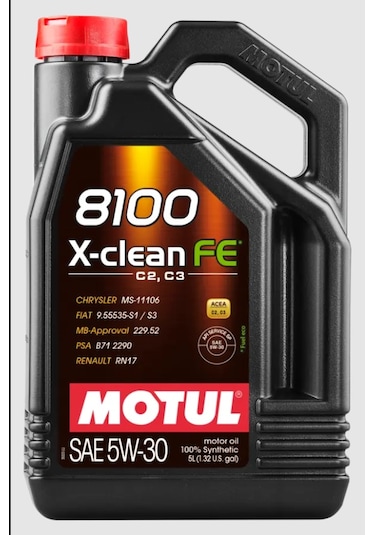 Motul 8100 X-Clean FE 5W-30 Sentetik Motor Yağı 5 L
