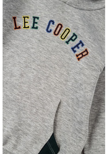 Lee Cooper Brian Erkek Çocuk Sweatshirt Gri-20712 Gri Melanj