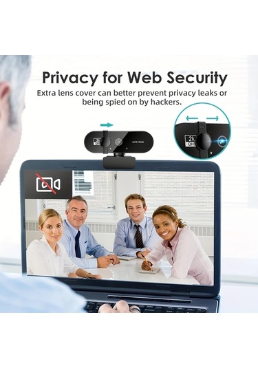 Xuweiwei 2k 4k Webcam Geniş Açılı Gizlilik Kapağı Ve Mikrofonlu Bilgisayar Kamerası